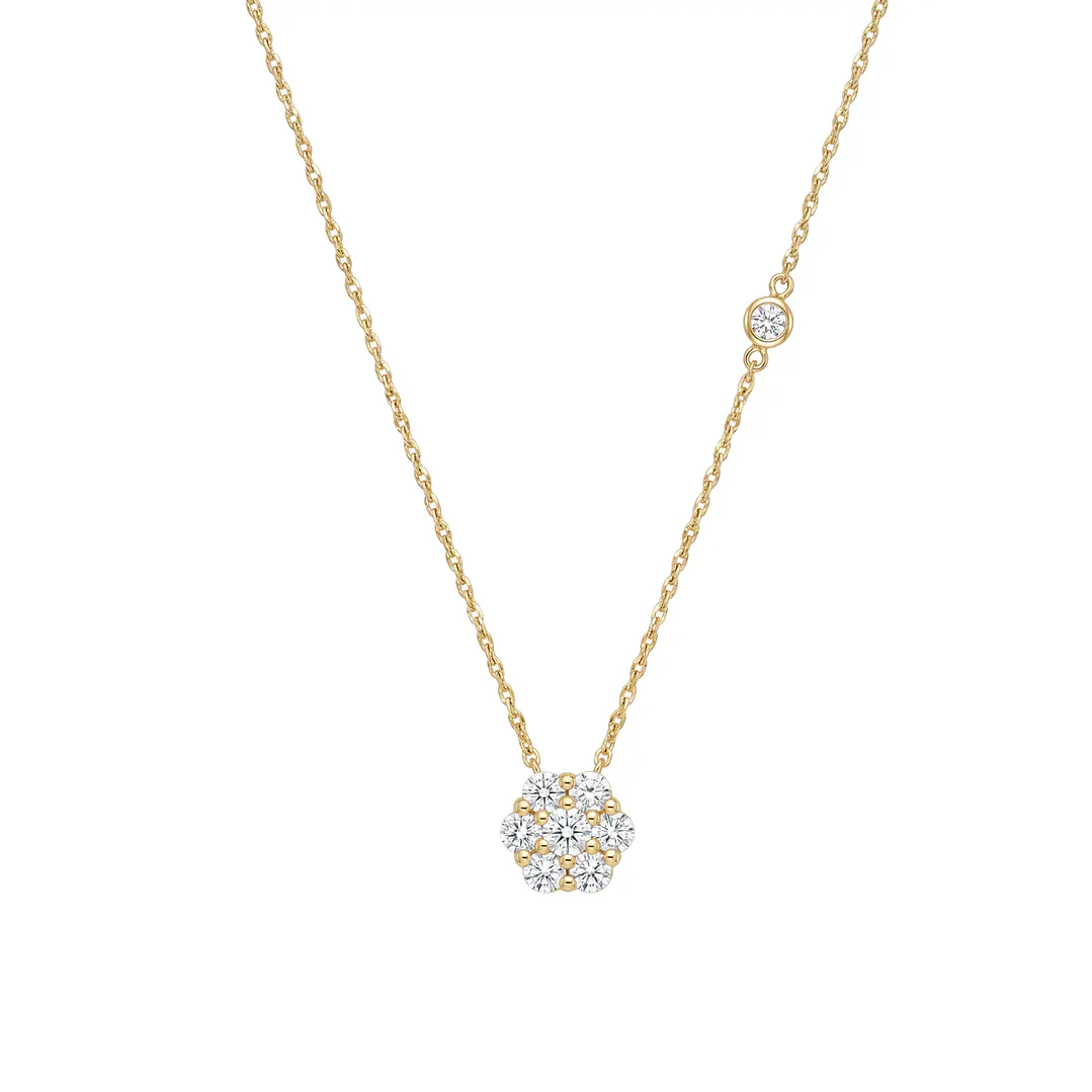 Collar Oro Amarillo 18kt Diamantes 54 Pts 2