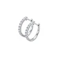 Aros Platino 900 Diamantes Argollas 36 Pts - Miniatura 1