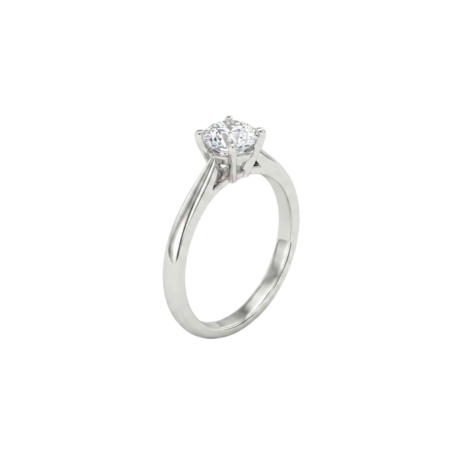 Anillo Oro Blanco 18kt Diamantes Solitario 30 Pts 1