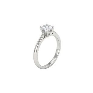 Anillo Oro Blanco 18kt Diamantes Solitario 30 Pts