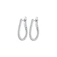 Aros Oro Blanco 18kt Diamantes Argollas 65 Pts - Miniatura 1