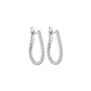 Aros Oro Blanco 18kt Diamantes Argollas 65 Pts - Miniatura 2