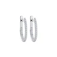 Aros Oro Blanco 18kt Diamantes Argollas 65 Pts - Miniatura 3