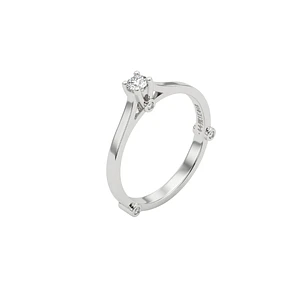 Anillo Oro Blanco 18kt Diamantes 14 Pts