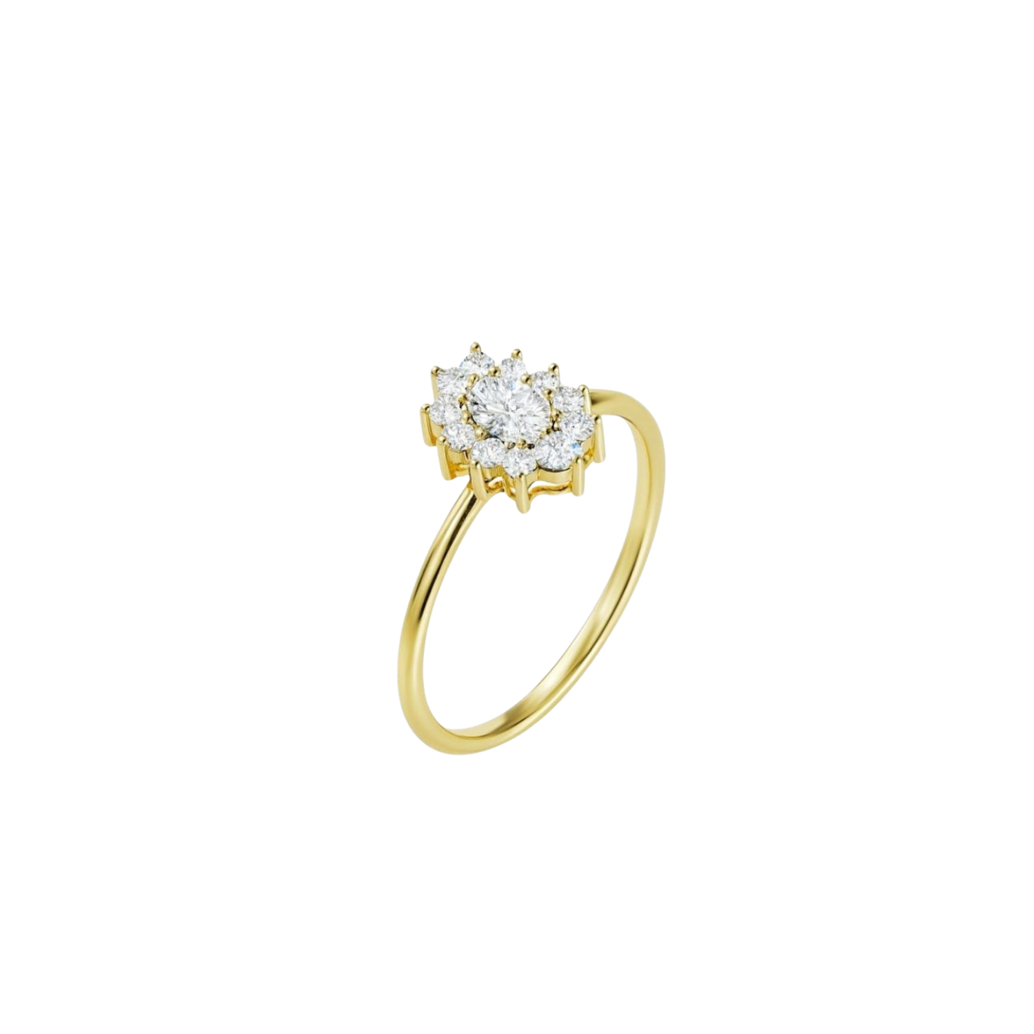 Anillo Oro Amarillo 14kt Circonita Oval 1