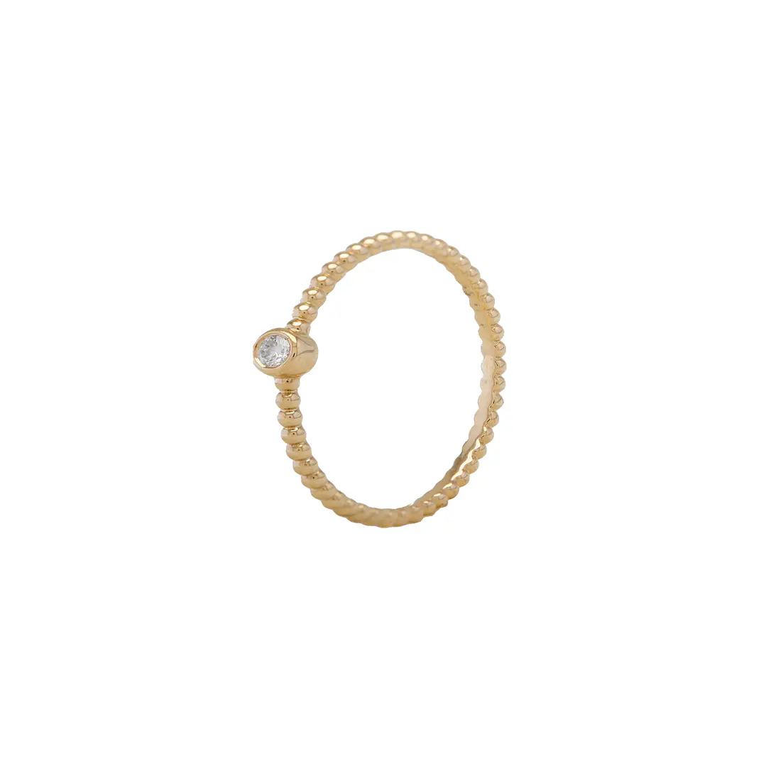Anillo de Oro Amarillo 18kt con Diamantes de 3 Pts Corte Brillante SI/H 1