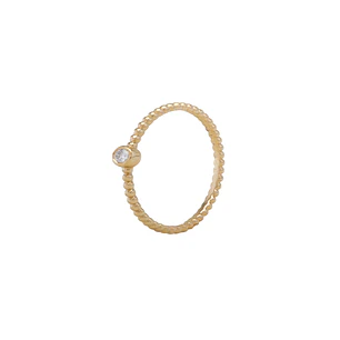 Anillo de Oro Amarillo 18kt con Diamantes de 3 Pts Corte Brillante SI/H