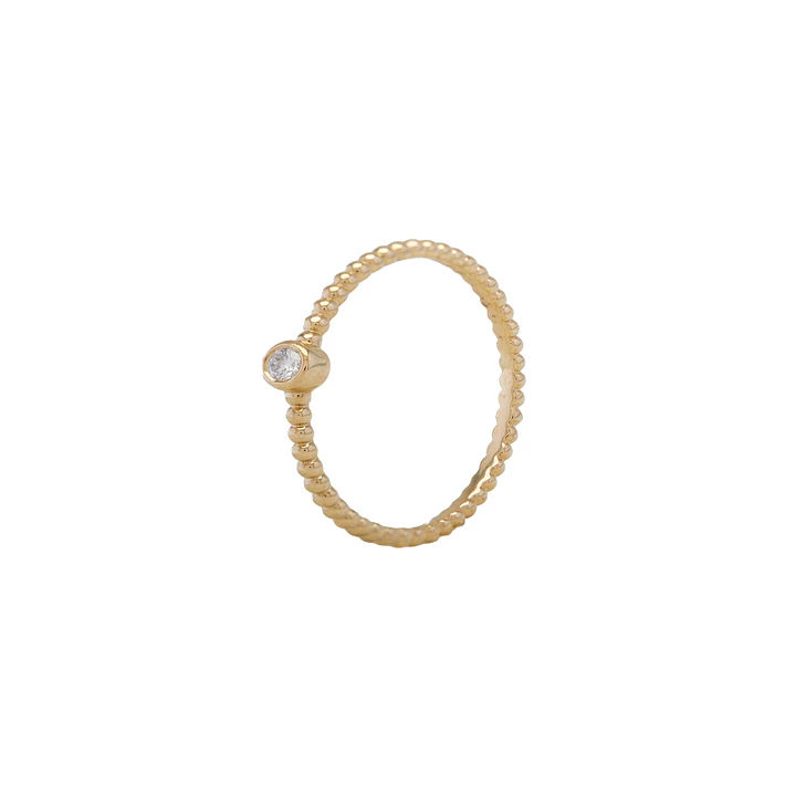 Anillo de Oro Amarillo 18kt con Diamantes de 3 Pts Corte Brillante SI/H 1