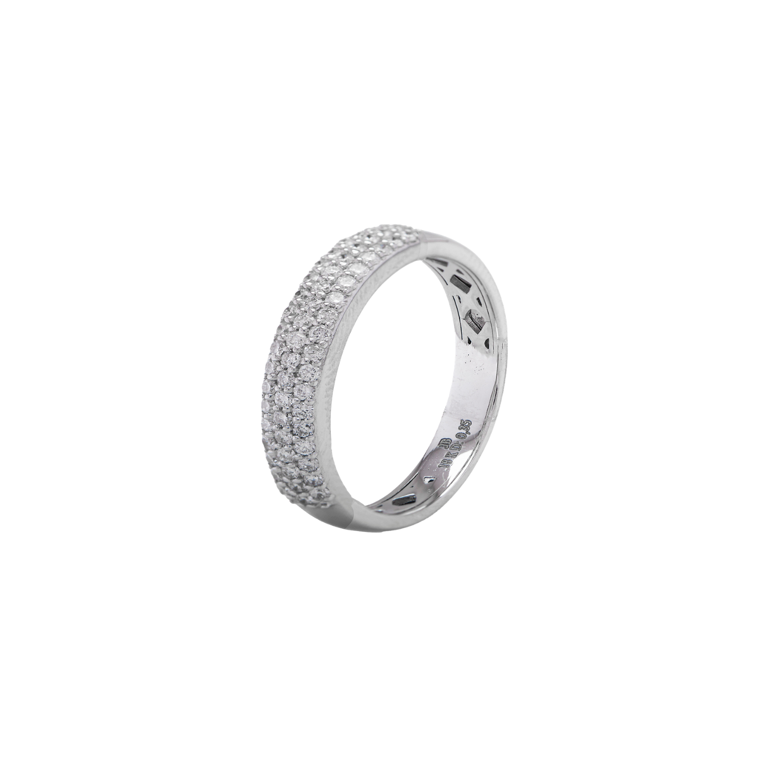 Anillo de Oro Blanco 18kt con Diamantes de 35 Pts Corte Brillante SI/H Bold 1