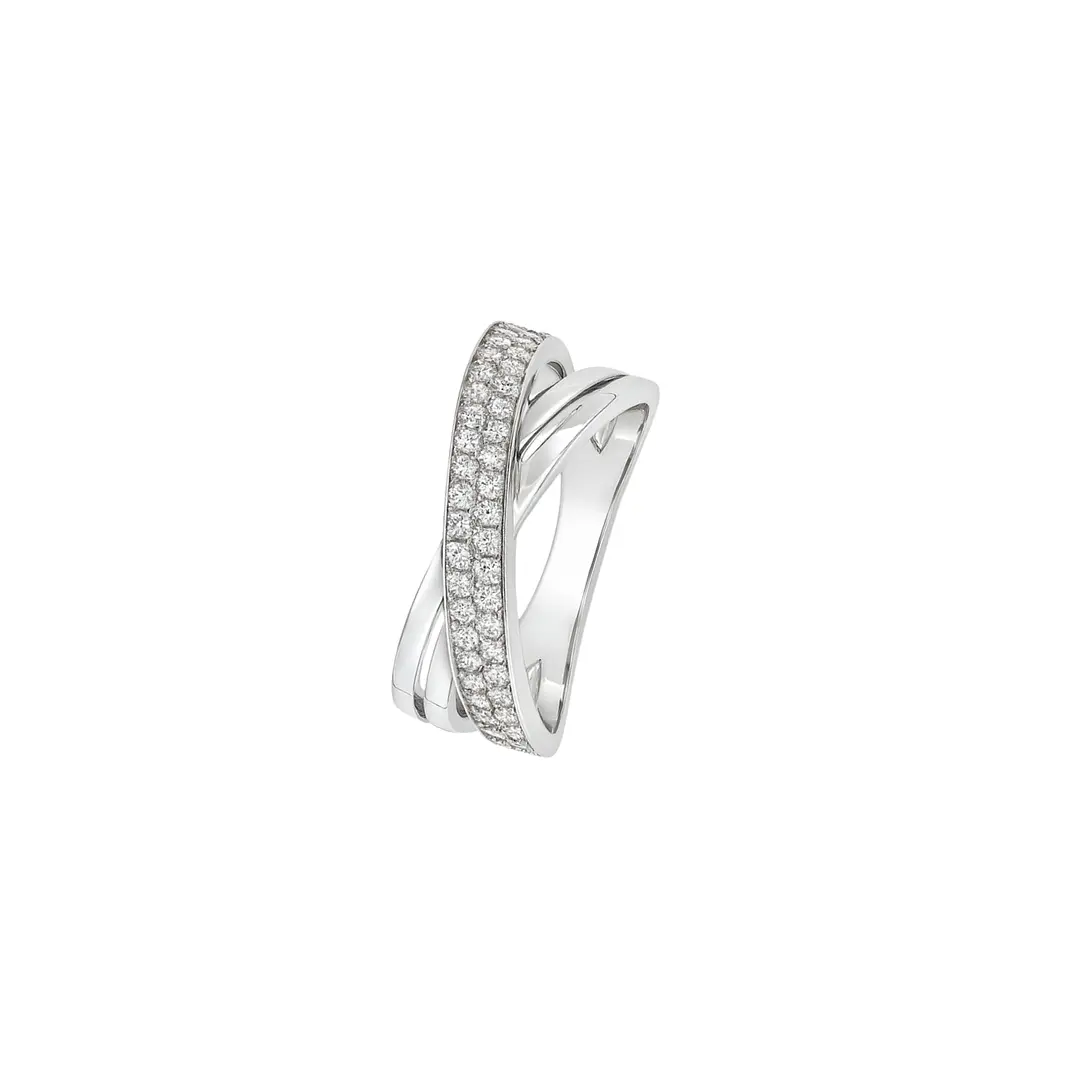 Anillo de Oro Blanco 18kt con Diamantes de 37 Puntos Totales Corte Brillante SI/H - By Danielle Costantini 1