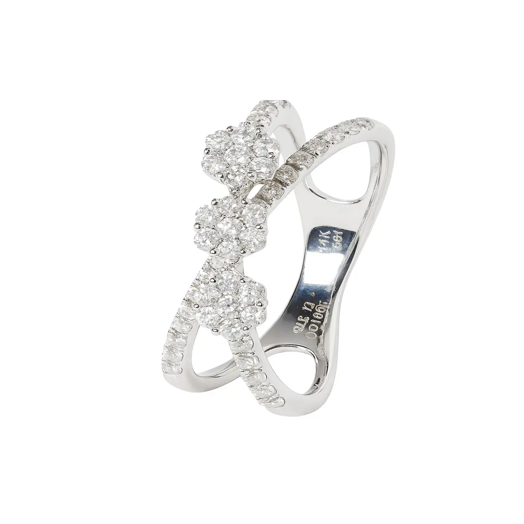 Anillo Oro Blanco 18kt con Diamantes 77 Pts | Danielle Costantini 1
