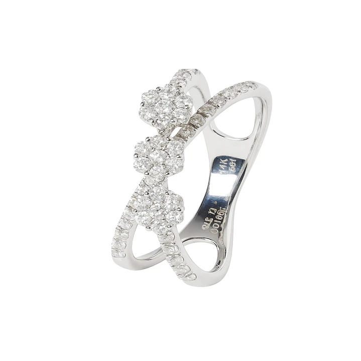 Anillo Oro Blanco 18kt con Diamantes 77 Pts | Danielle Costantini 1