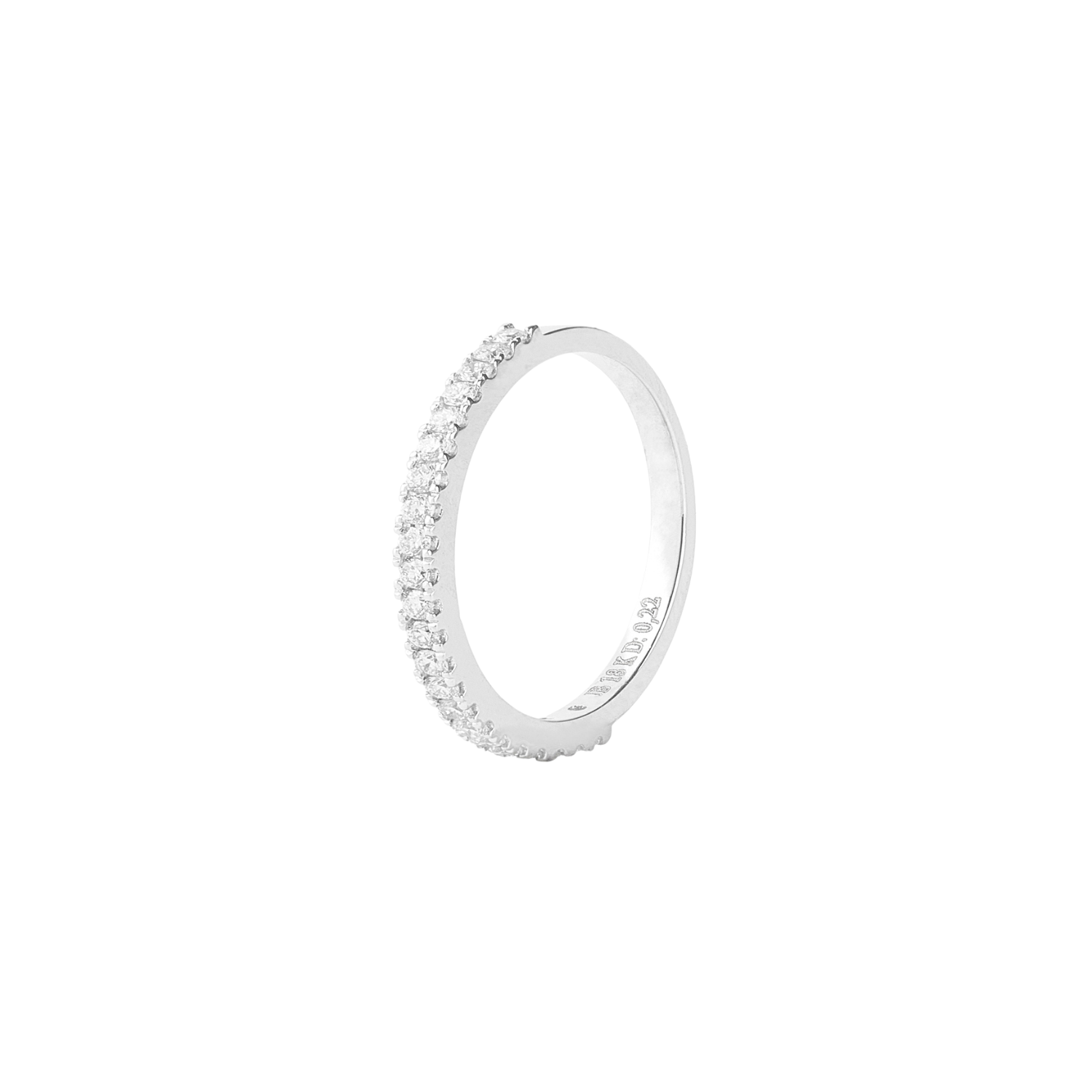 Anillo de Oro 18kt con Diamantes de 22 Pts Corte Brillante SI/H 12 1
