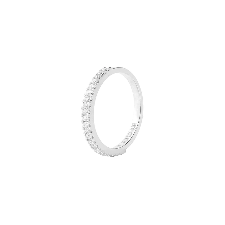 Anillo de Oro 18kt con Diamantes de 22 Pts Corte Brillante SI/H 12 1