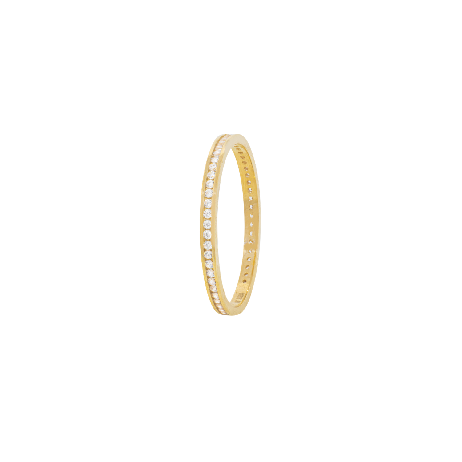 Anillo Compromiso de Oro 18Kt Sin Fin Circonitas 1