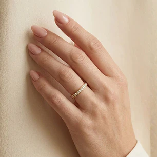 Anillo Oro Miel 18kt Sendero de Luz