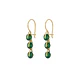 Aros Oro Miel 18kt Cascada Esmeralda Brillante - Miniatura 1