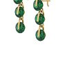 Aros Oro Miel 18kt Cascada Esmeralda Brillante - Miniatura 3