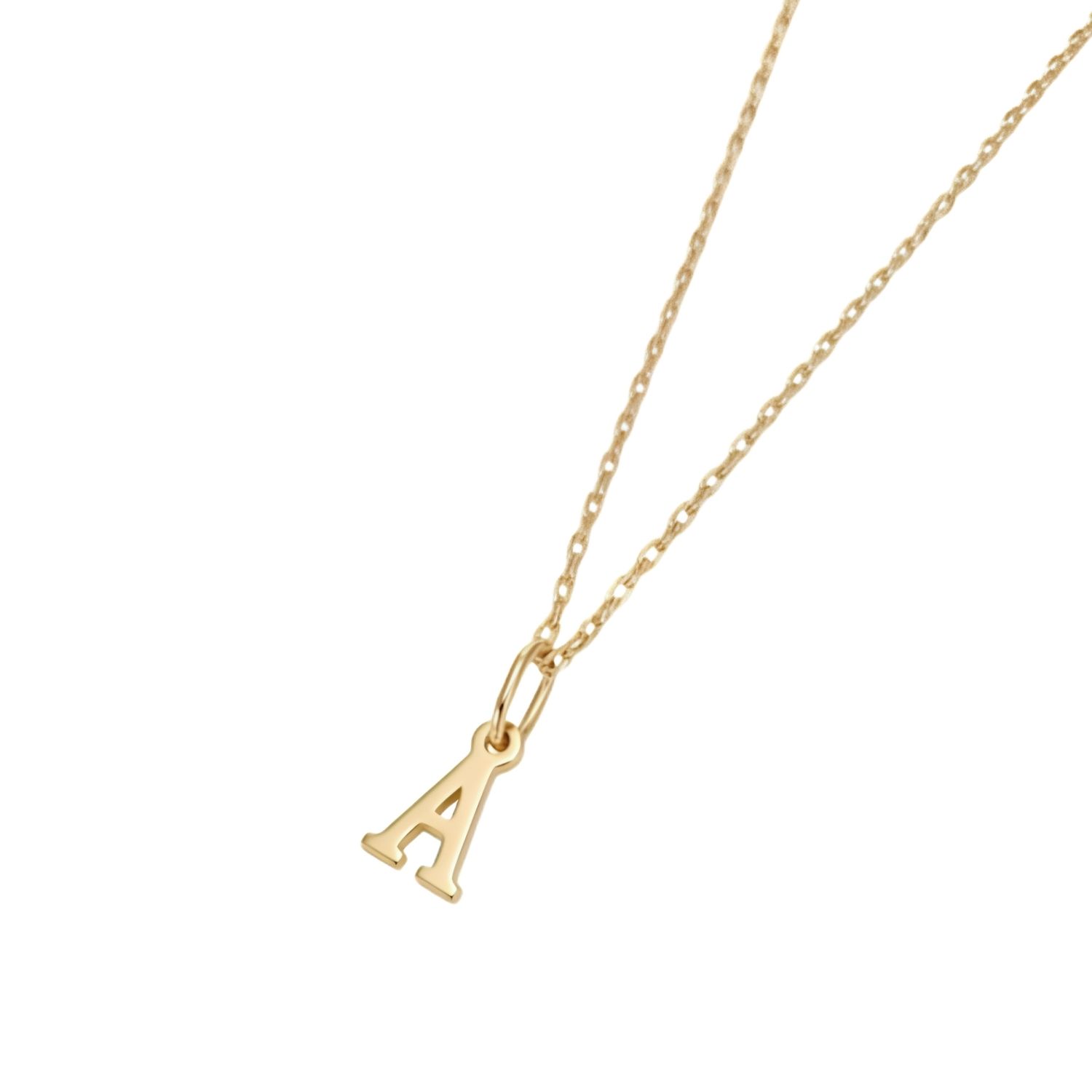 Colgante Inicial A Imperial Oro Miel 18kt 4