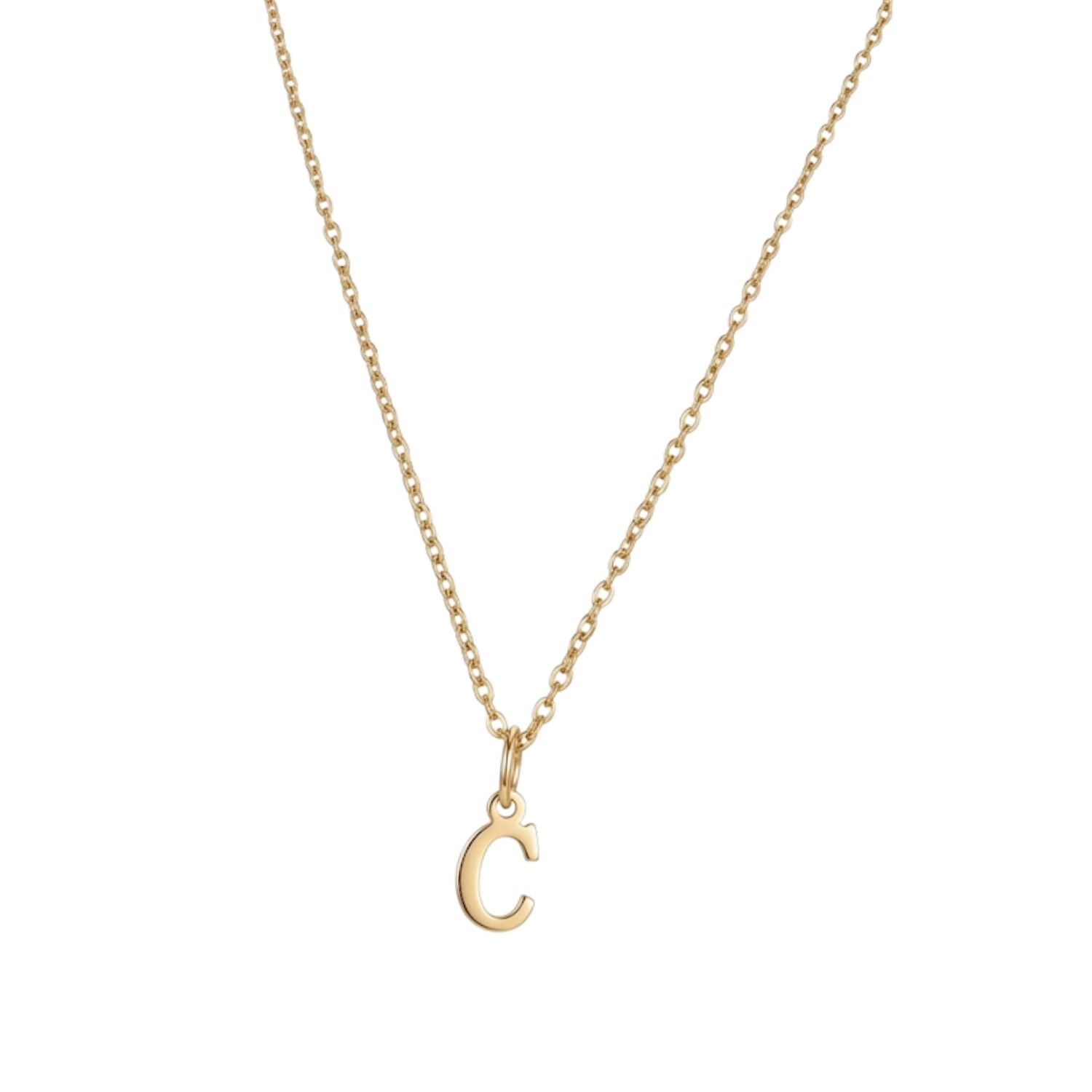 Colgante Inicial C Radiante Oro Miel 18kt 2