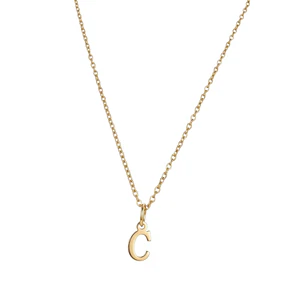 Colgante Inicial C Radiante Oro Miel 18kt