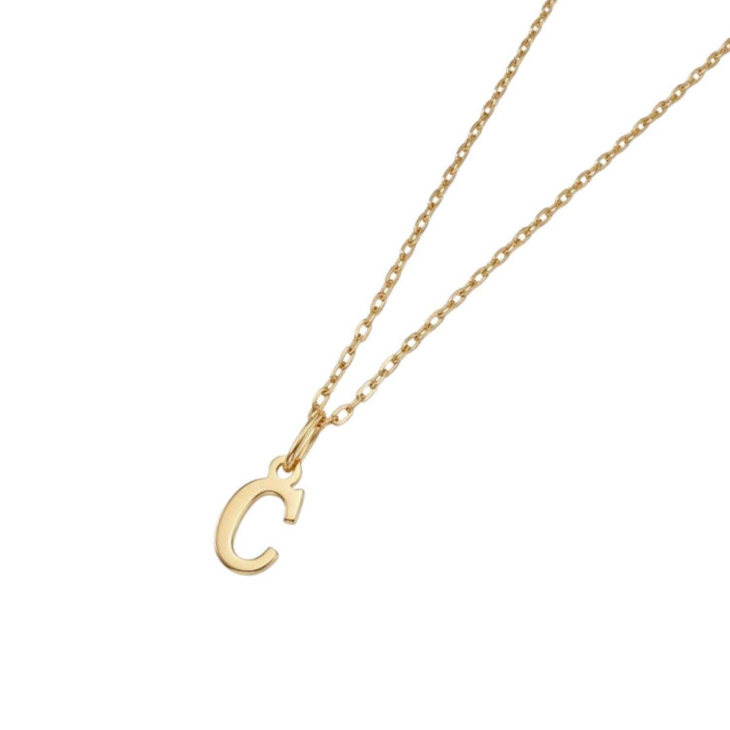 Colgante Inicial C Radiante Oro Miel 18kt 3