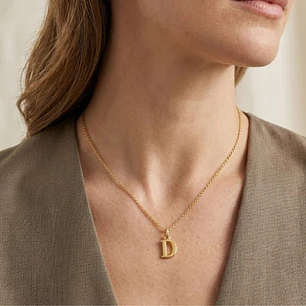 Colgante Inicial D Elegance Oro Miel 18kt