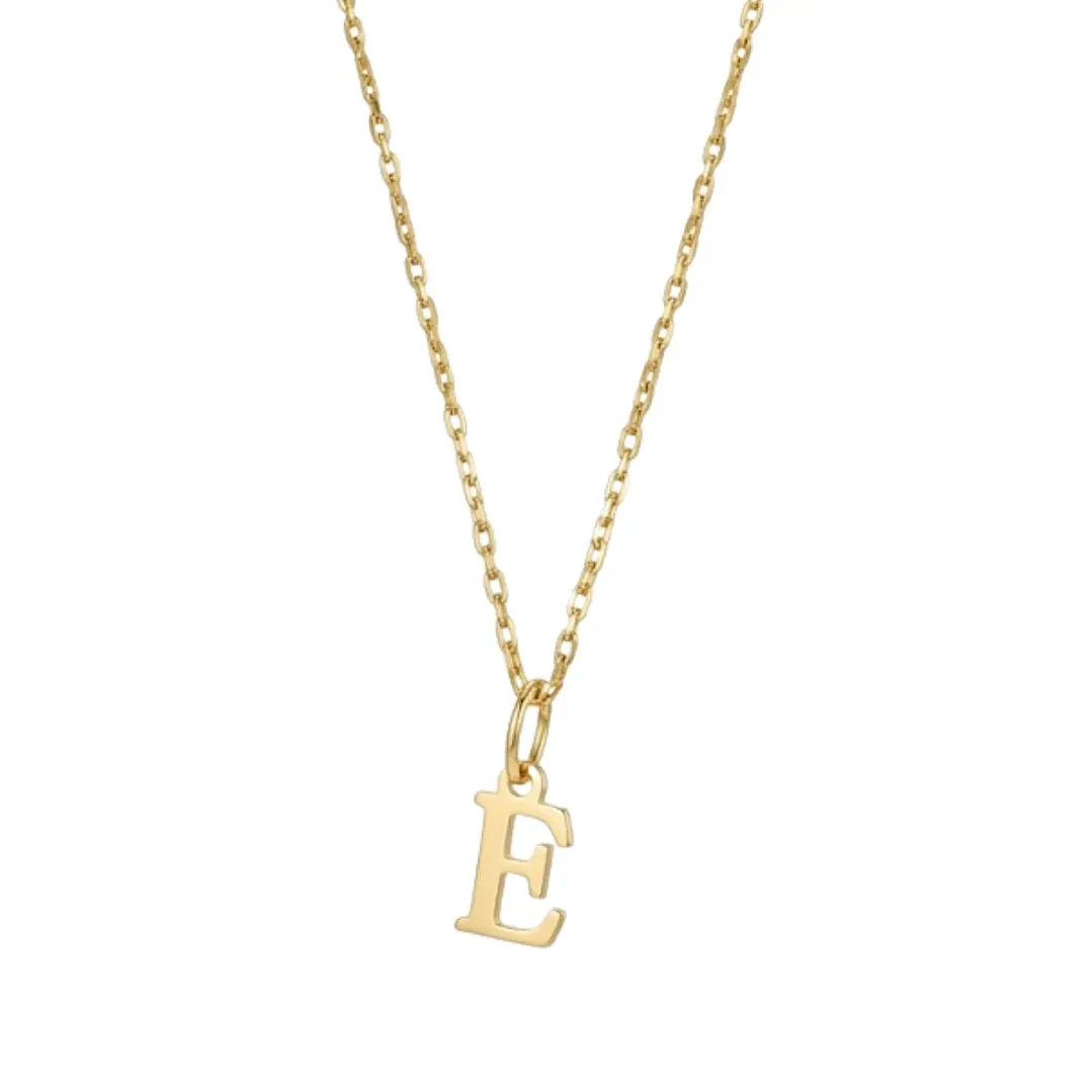 Colgante Inicial E Noble Oro Miel 18kt 2