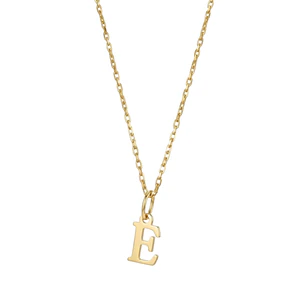 Colgante Inicial E Noble Oro Miel 18kt