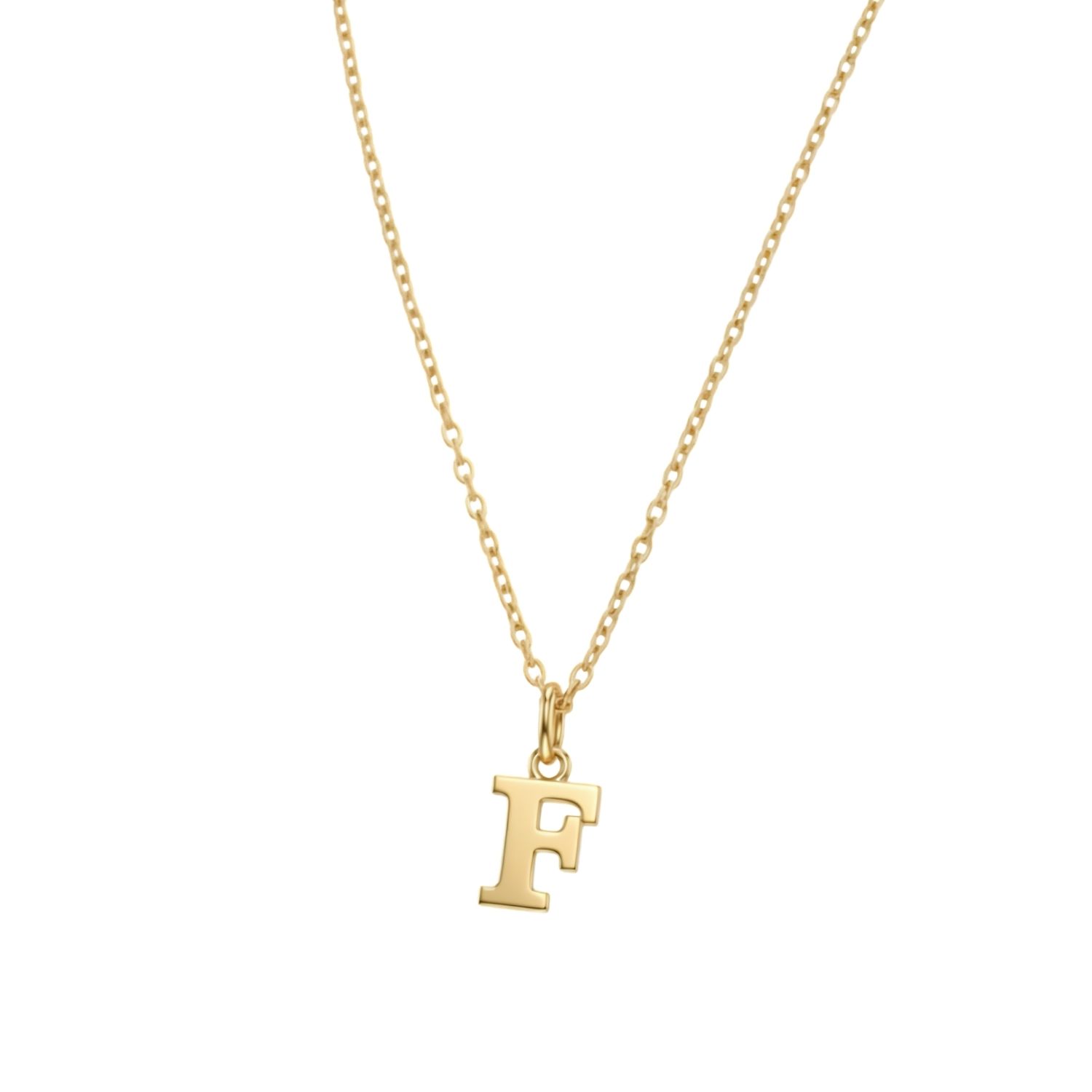 Colgante Inicial F Prestigio Oro Miel 18kt 2