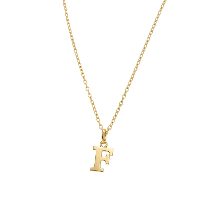 Colgante Inicial F Prestigio Oro Miel 18kt 2