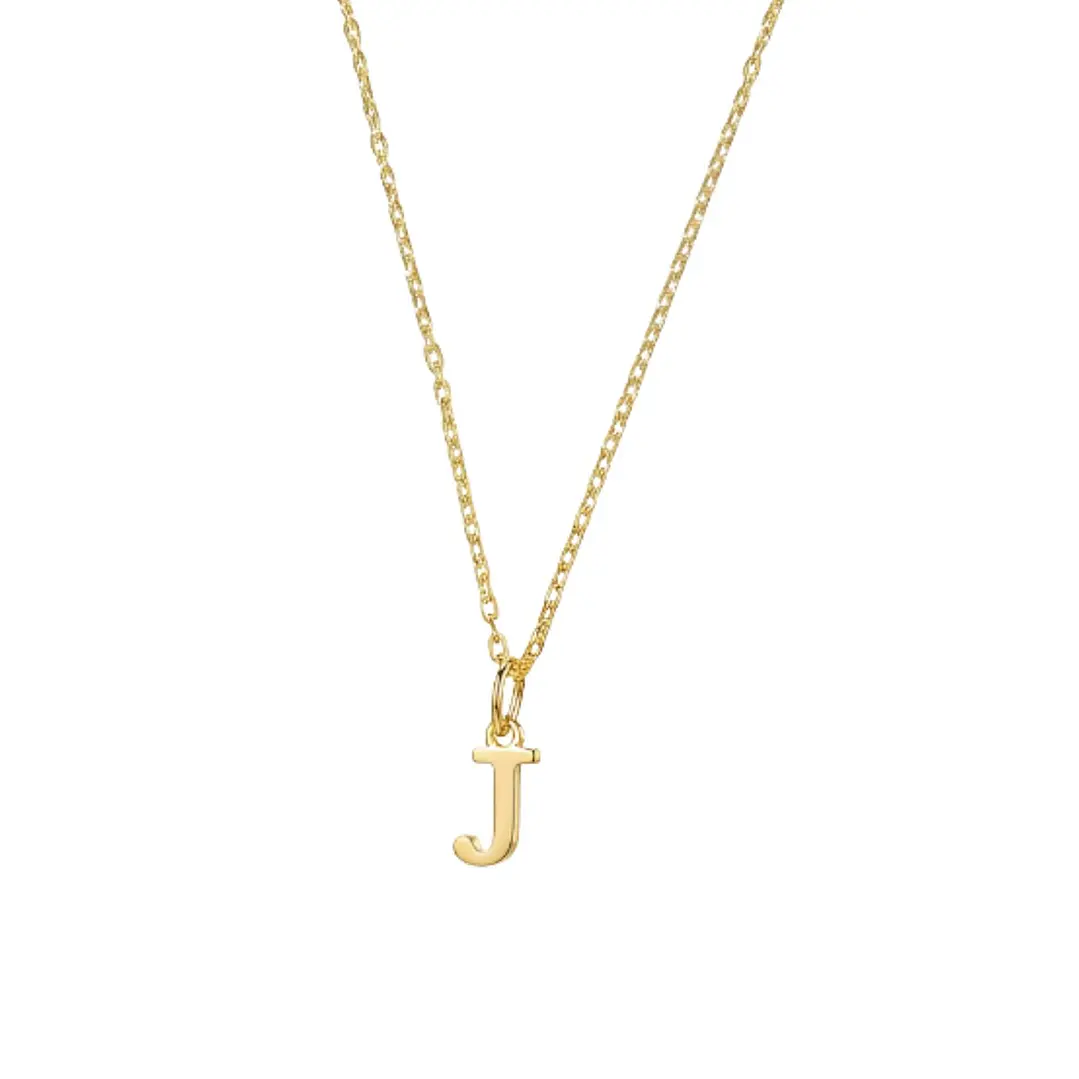 Colgante Inicial J Encanto Oro Miel 18kt 2