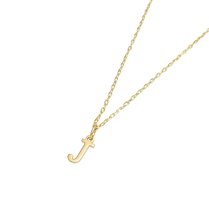 Colgante Inicial J Encanto Oro Miel 18kt 3