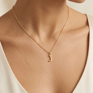Colgante Inicial J Encanto Oro Miel 18kt