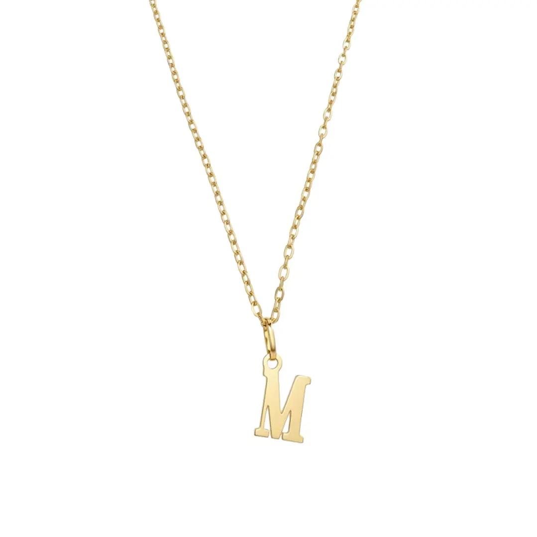 Colgante Inicial M Suprema Oro Miel 18kt 2