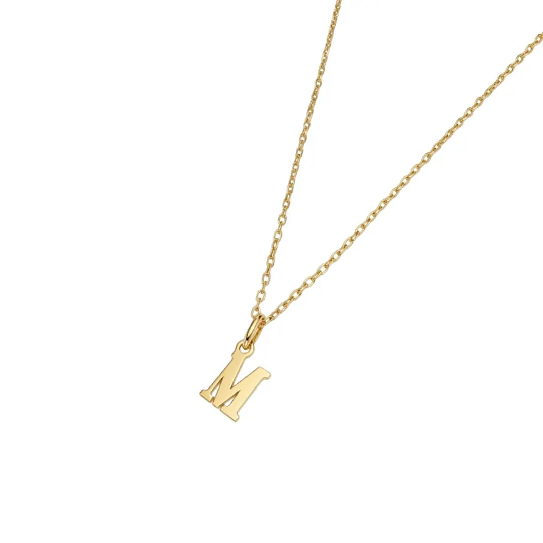 Colgante Inicial M Suprema Oro Miel 18kt 3