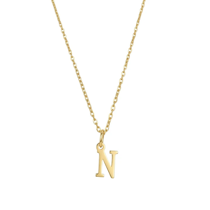 Colgante Inicial N Esencial Oro Miel 18kt 2
