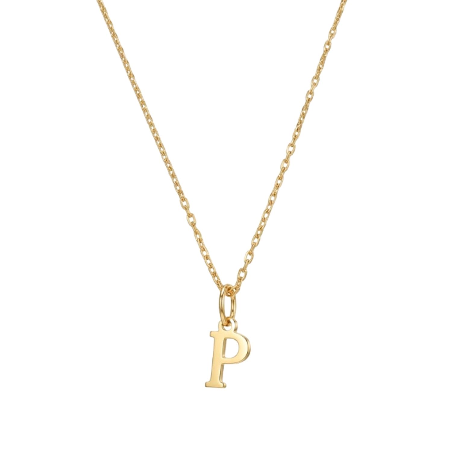 Colgante Inicial P Exclusiva Oro Miel 18kt 2
