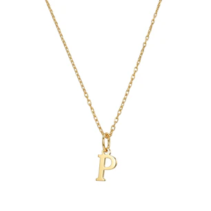 Colgante Inicial P Exclusiva Oro Miel 18kt