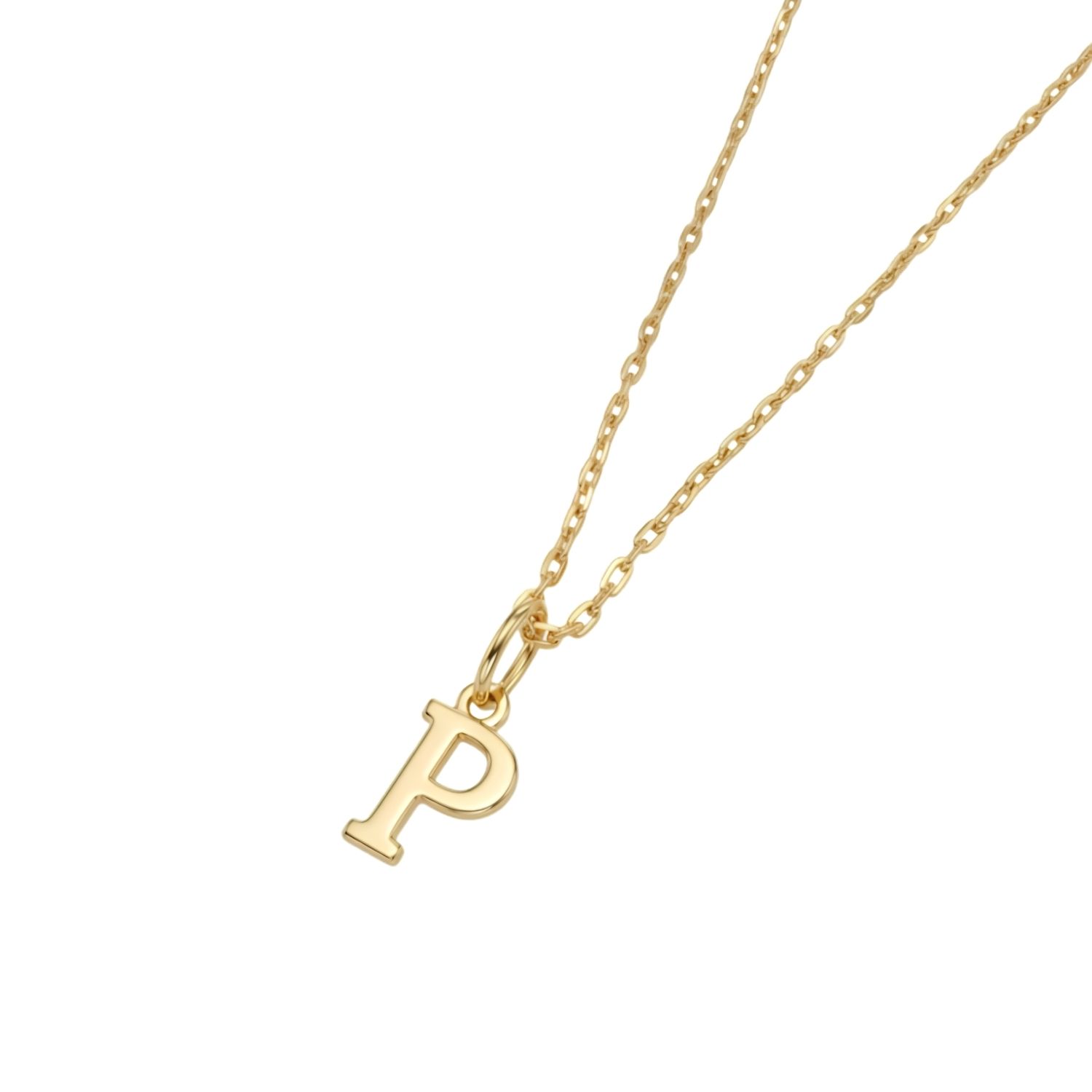 Colgante Inicial P Exclusiva Oro Miel 18kt 3