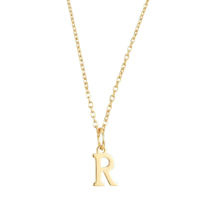 Colgante Inicial R Magnífica Oro Miel 18kt 2