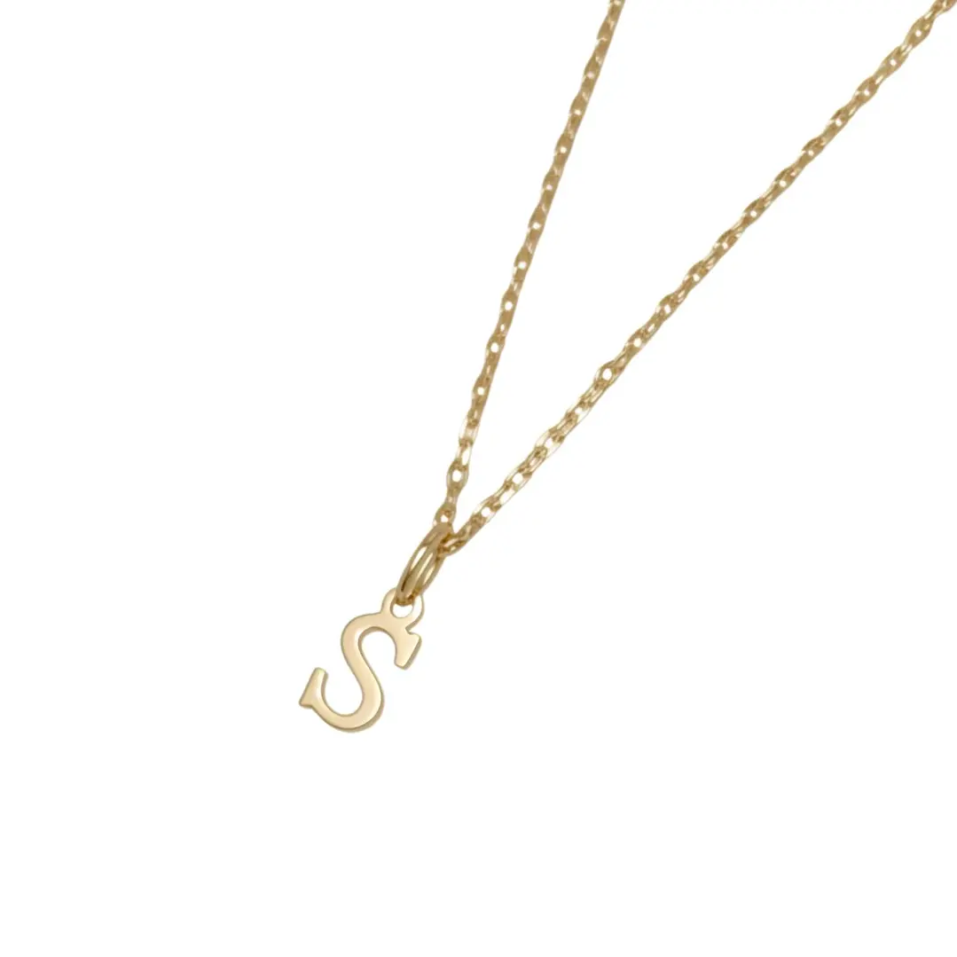 Colgante Inicial S Armonía Oro Miel 18kt 3