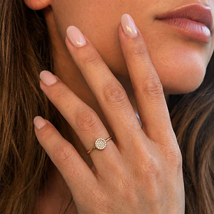 Anillo de Oro 18kt Circonita Sello