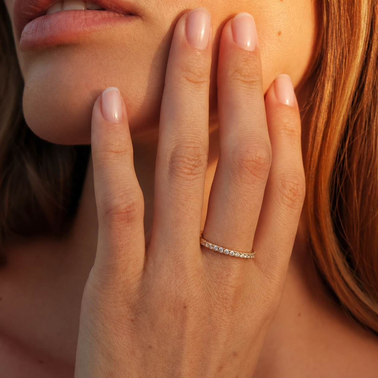Anillo Compromiso de Oro 18Kt 12 Circonita Riel 4