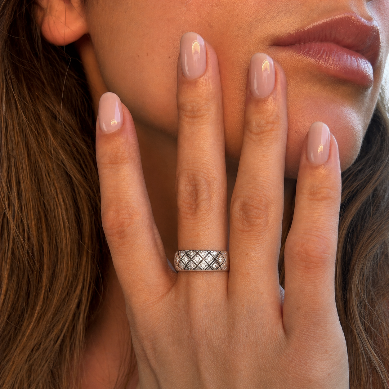 Anillo Platino 950 Modelo Septal 16 Diamantes 1pts 3