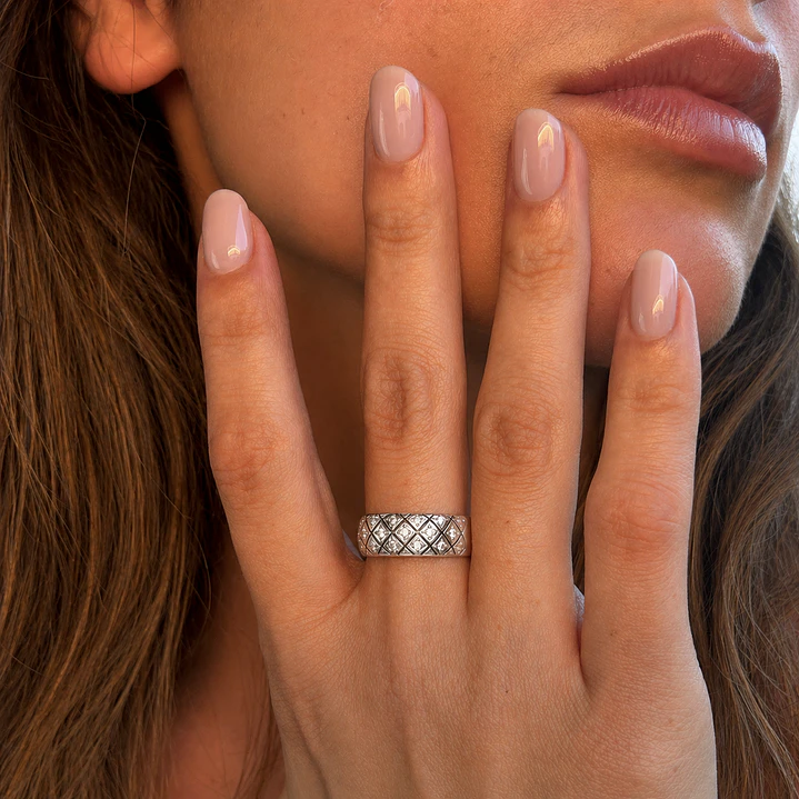 Anillo Platino 950 Modelo Septal 16 Diamantes 1pts 3