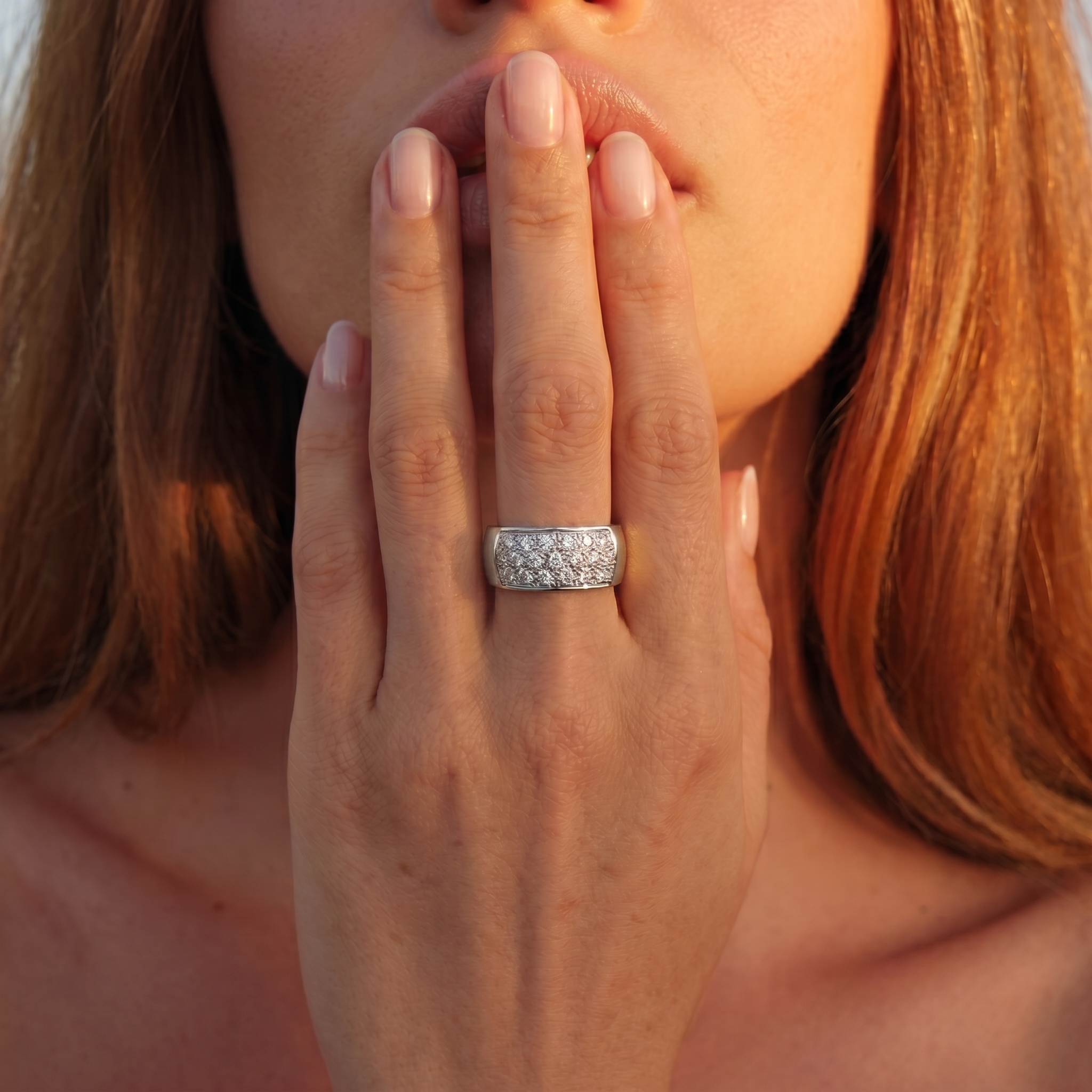 Anillo Platino 950 Modelo Etra 13 Diamantes 2pts 3