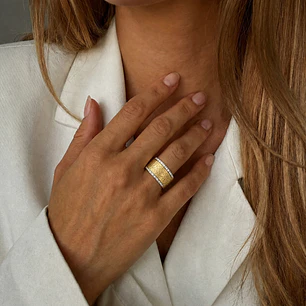 Anillo Oro Amarillo 18kt Modelo Vetuz 16 Diamantes 2pts