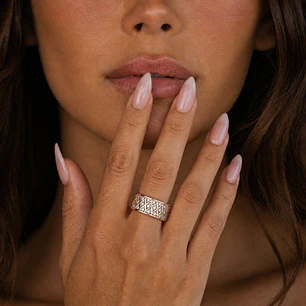 Anillo Oro Rosado 18kt Modelo Bleu 22 Diamantes 2pts