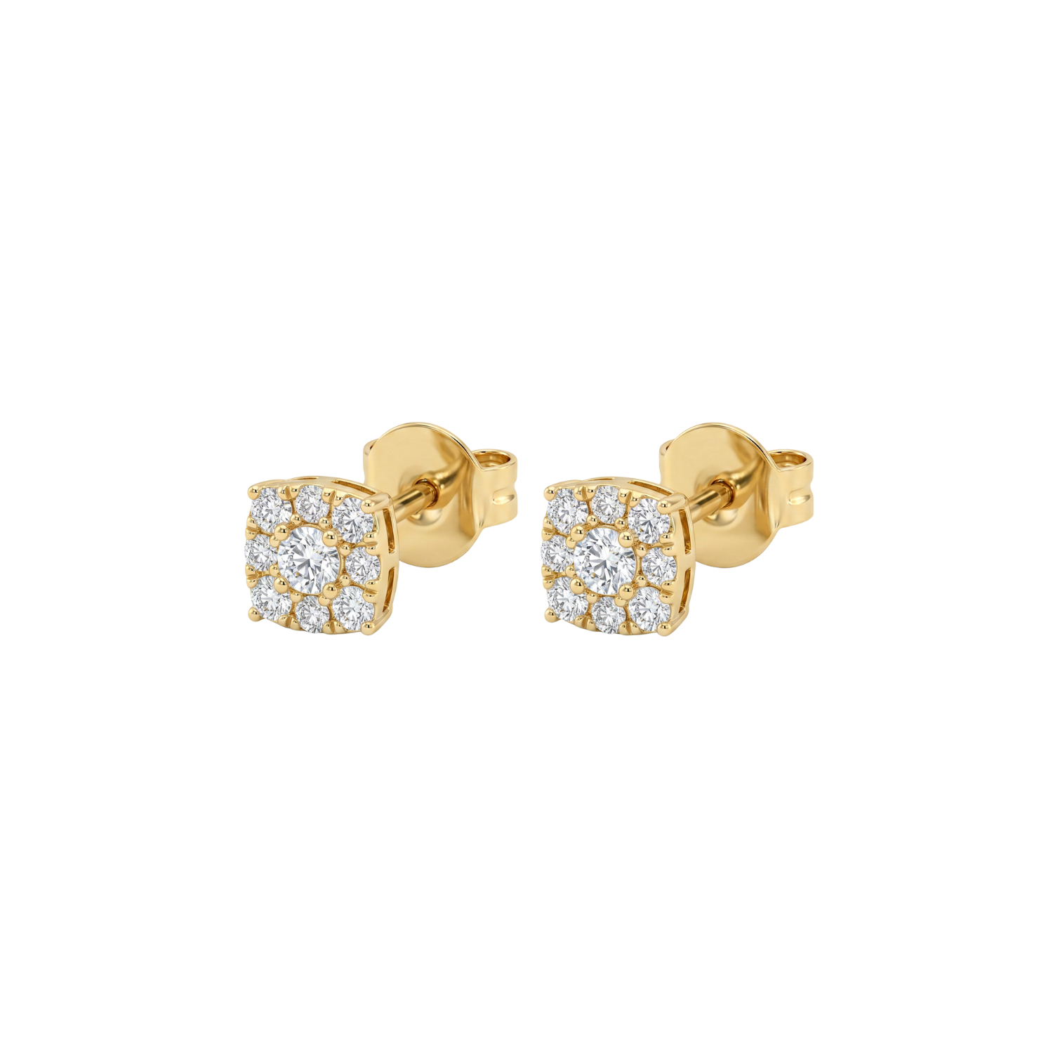 Aros Oro Amarillo 18kt Diamantes 20Pts Rombos 1